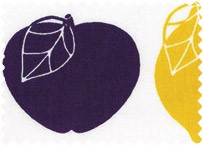 Obstsalat - gelb/aubergine