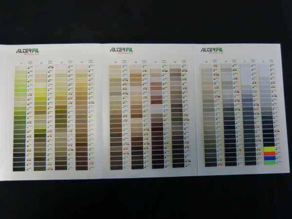 Farbenkarte Alterfil S - Universalfarbenkarte