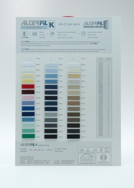 Farbenkarte Alterfil K